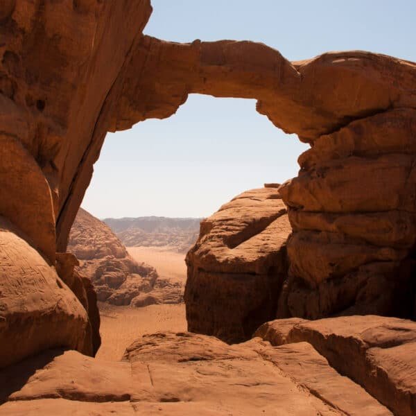 Formaciones rocosas impresionantes en Wadi Al-Ram.