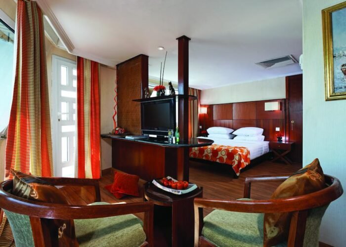 Radamis disfrutando de un crucero por el Nilo con vistas panorámicas y monumentos egipcios.